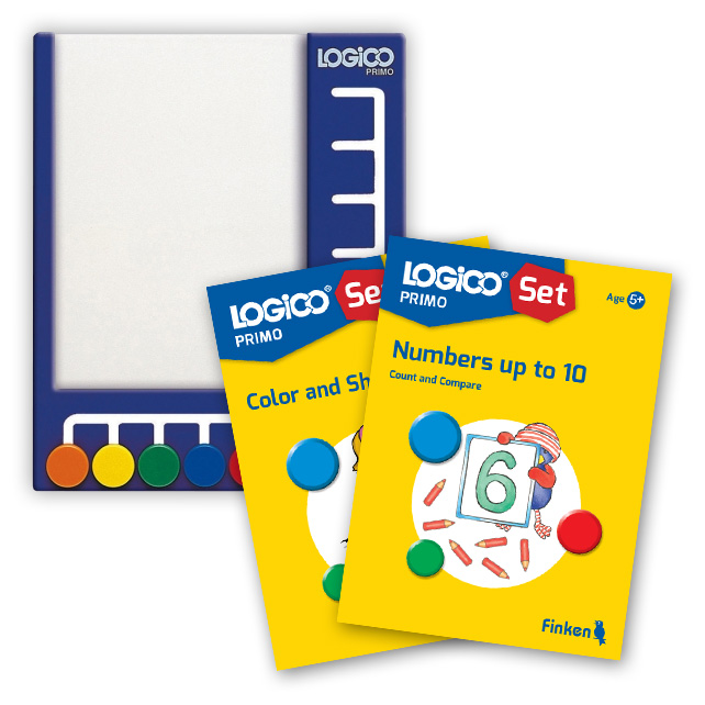Logico Primo Frame and Numbers up to 10 & Color and Shape Puzzles Pack