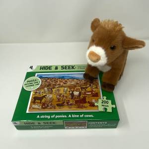 Cow Plush + Cow Puzzle